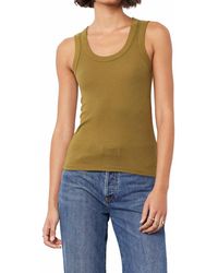 Bobi - Deep Scoop Fitted Ribbed Tank Top - Lyst