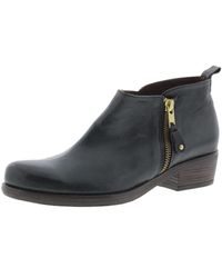 Eric Michael - London Leather Stacked Heel Booties - Lyst