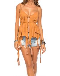 Indah - Stevie Butterfly Scarf Top - Lyst