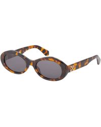 Off-White c/o Virgil Abloh - Sunglasses Oval Full Rim, Havana Frame And Dark Lens Oeri13Gedison6007 - Lyst