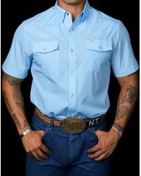 Farrell - Carson Short Sleeve Snap Shirt - Lyst