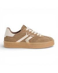 Tamaris - Leather Stripes Trainers Sneaker Shoes - Lyst