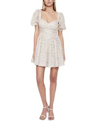 Bardot - Cotton Floral Fit & Flare Dress - Lyst