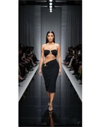 TRUEDAMES - A Sharp Triangular Cutout Midi - Lyst