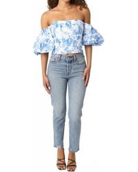 Olivaceous - Georgie Floral Puff Sleeve Top - Lyst