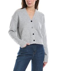Theory - Cropped Wool & Cashmere-blend Cardigan - Lyst