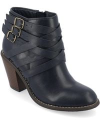 Journee Collection - Collection Wide Width Strap Bootie - Lyst