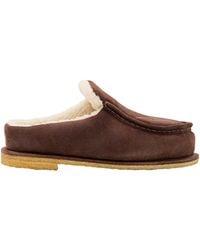 JW Anderson - Suede Slip-On Mules With Cozy Fur Lining - Lyst