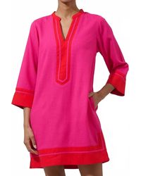 Sugarlips - Allie Shift Linen Mini Dress - Lyst
