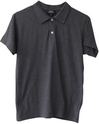 A.P.C. - Cotton Embroidered Polo Shirt - Lyst