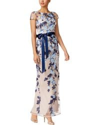 Adrianna Papell - Short Sleeves Full-length Special Occasion Dress - Lyst