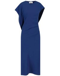 Victoria Beckham - Sleek Midi Dress With Structured Silhouette - Lyst