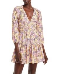 A.L.C. - Isla V-Neck Long Sleeve Mini Dress - Lyst