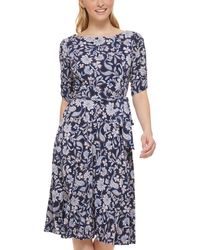 Jessica Howard - Floral Print Jersey Fit & Flare Dress - Lyst