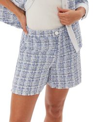 ecru - Tweed Wool-blend Short - Lyst