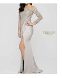 Terani - Long Sleeve Gown - Lyst