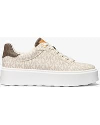 Michael Kors Outlet - Romey Two-Tone Logo Platform Sneaker - Lyst