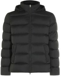 Herno - Puffer Jacket With Horizontal Quilted Padding And Detachable Hood - Lyst