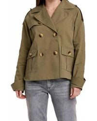 Another Love - Vega Double-Breasted Cropped Trench Jacket - Lyst