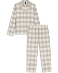 BOSS - Vichy-Check Pyjama Set - Lyst