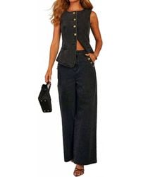 EmberLoom - Structured Denim Vest - Lyst