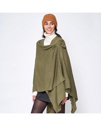 TRUEDAMES - Shoulder Strap Solid Ruana Poncho - Lyst