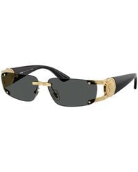 Versace - Sunglasses Rectangle Rimless, /Havana Frame And Lens Ve2291100287 - Lyst