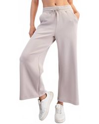Rae Mode - Modal Cropped Wide Leg Pants - Lyst