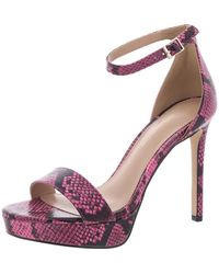 BCBGeneration - Nallah Faux Leather Ankle Strap Platform Heels - Lyst