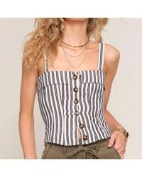 Heartloom - Pomme Stripe Button Front Top - Lyst