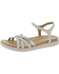 Easy Spirit - Dottle 3 Faux Leather Round Toe Wedge Sandals - Lyst