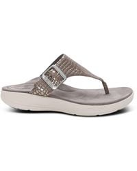 Aetrex - Donna T-Strap Slide - Lyst