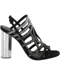 Ferragamo - Florenza Crystal-Embellished Slingback Heel Sandals - Lyst