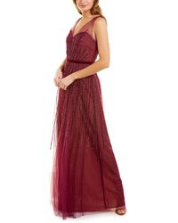 Marchesa notte Embellished Gown - Purple