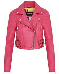 TruClothing - Real Leather Short Cropped Length Brando Style Biker Jacket - Lyst