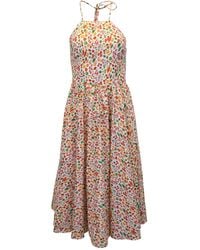 Caroline Constas - Gretta Printed Midi Dress - Lyst