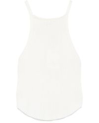 Courreges - Ribbed Halterneck Top With Straight Hemline - Lyst