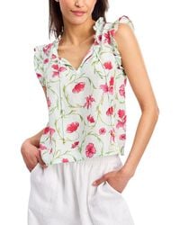 Roberta Roller Rabbit - Greta Floral Swirl Steffie Silk Top - Lyst