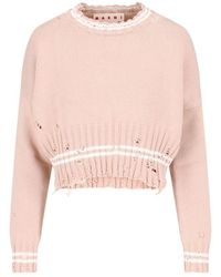 Marni - Crop Crewneck Sweater - Lyst