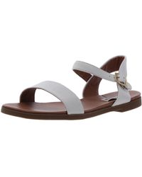 Steve Madden - Dina Leather Ankle Flat Sandals - Lyst