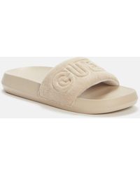 Guess Factory - Paxtons Terry Cloth Pool Slides - Lyst