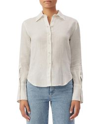 DL1961 - Linen Collared Button-down Top - Lyst