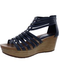 BareTraps - Mallison Faux Leather Summer Wedge Sandals - Lyst