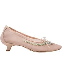 Simone Rocha - Pointed-Toe Ballet Heels With Jewel Embellishments - Lyst