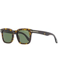 Tom Ford - Square Sunglasses Tf751 Dax Dark Havana 50mm - Lyst