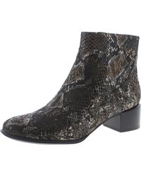 Vionic - Kamryn Leather Block Heel Ankle Boots - Lyst
