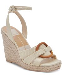 Dolce Vita - Maze Woven Ankle Strap Wedge Sandals - Lyst