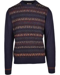 Bob - Zigzag Wool-Blend Crewneck Sweater - Lyst