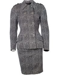Versace - Gianni Couture Double Breasted Blazer And Skirt - Lyst