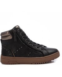 Xti - Carmela Collection Leather Sneaker Booties By - Lyst